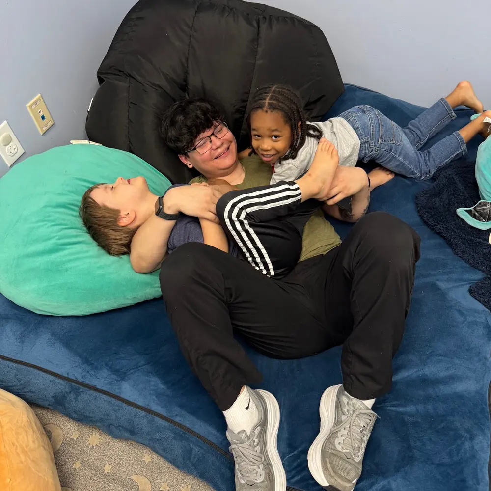 Family moment during therapy session