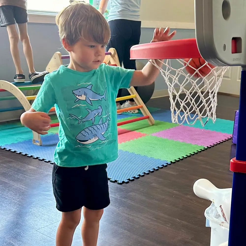 Child practicing real-world skills